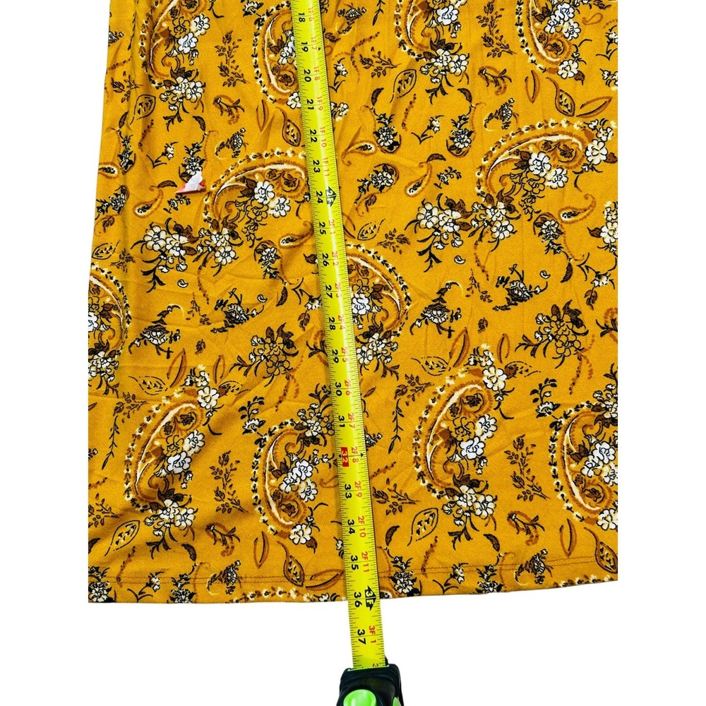 Madison + Hudson Gold Prairie Smocked Dress Size M Cottagecore Boho Country - Picture 8 of 13